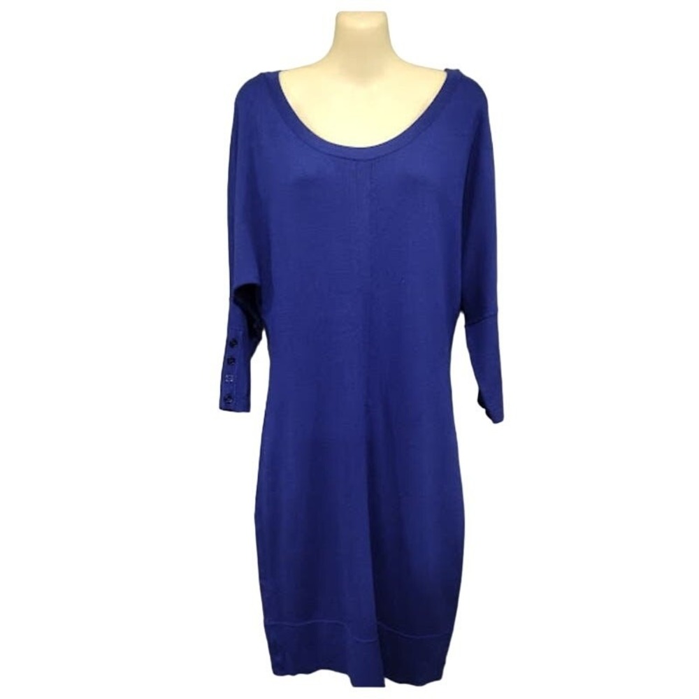 The Limited Jersey‎ Knit Knee Length 3/4 Sleeve Dress, Cobalt, Sz M